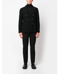 Мужской черный вельветовый двубортный пиджак от Tagliatore