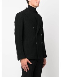 Мужской черный вельветовый двубортный пиджак от Tagliatore