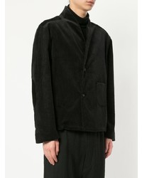 Мужской черный вельветовый двубортный пиджак от SASQUATCHfabrix.