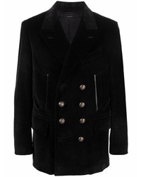 Мужской черный вельветовый двубортный пиджак от Tom Ford