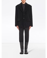 Мужской черный вельветовый пиджак от Prada