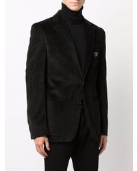 Мужской черный вельветовый пиджак от Philipp Plein