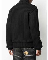 Мужской черный вязаный бомбер от Moschino