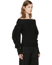 Женский черный вязаный вязаный свитер от Lemaire