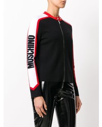Женский черный вязаный кардиган от Moschino
