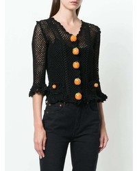 Женский черный вязаный кардиган от Dolce & Gabbana