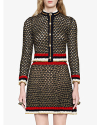 Женский черный вязаный кардиган от Gucci