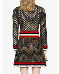 Женский черный вязаный кардиган от Gucci