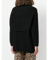 Женский черный вязаный кардиган от Alberta Ferretti