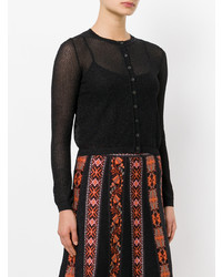 Женский черный вязаный кардиган от M Missoni