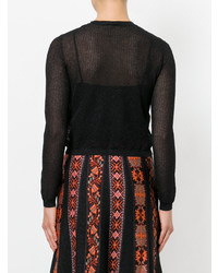 Женский черный вязаный кардиган от M Missoni