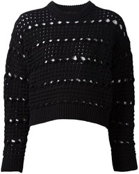 Черный вязаный короткий свитер от Proenza Schouler