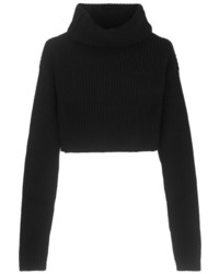 Черный вязаный короткий свитер от Valentino