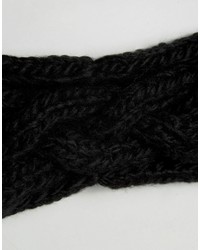 Черный вязаный ободок/повязка от Asos