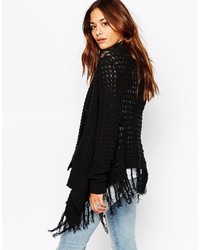 Женский черный вязаный открытый кардиган от Blank NYC