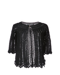 Женский черный вязаный открытый кардиган от Dolce & Gabbana