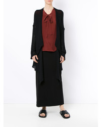 Женский черный вязаный открытый кардиган от Uma Raquel Davidowicz