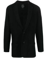 Мужской черный вязаный пиджак от Armani Exchange