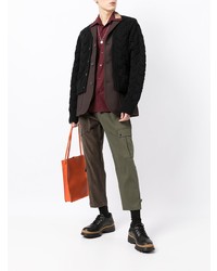 Мужской черный вязаный пиджак от Kolor