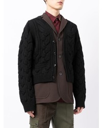 Мужской черный вязаный пиджак от Kolor