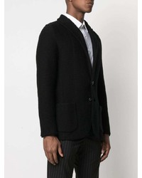 Мужской черный вязаный пиджак от Lardini