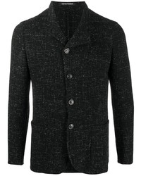 Мужской черный вязаный пиджак от Emporio Armani