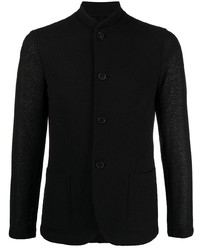 Мужской черный вязаный пиджак от Harris Wharf London