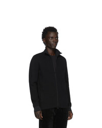 Мужской черный вязаный свитер на молнии от BOSS