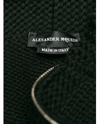 Мужской черный вязаный свитер на молнии от Alexander McQueen