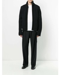 Мужской черный вязаный свитер на молнии от Maison Margiela