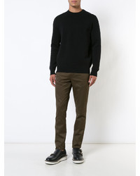 Мужской черный вязаный свитер с круглым вырезом от Givenchy