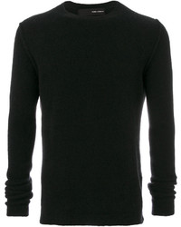 Мужской черный вязаный свитер с круглым вырезом от Isabel Benenato