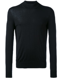 Мужской черный вязаный свитер с круглым вырезом от Maison Margiela