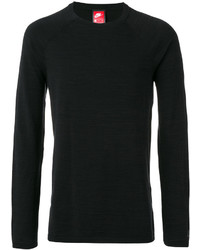 Мужской черный вязаный свитер с круглым вырезом от Nike