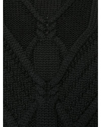 Мужской черный вязаный свитер с круглым вырезом от Neil Barrett