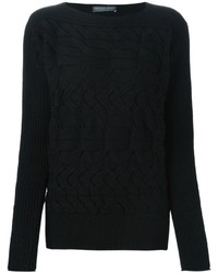 Женский черный вязаный свитер от Alexander McQueen