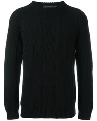 Мужской черный вязаный свитер от Alexander McQueen