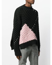 Мужской черный вязаный свитер от Raf Simons