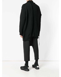 Мужской черный вязаный свитер от Yohji Yamamoto