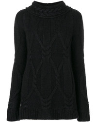 Женский черный вязаный свитер от Balmain