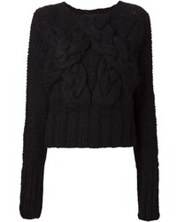 Женский черный вязаный свитер от Barbara I Gongini