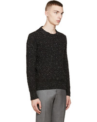 Мужской черный вязаный свитер от Thom Browne