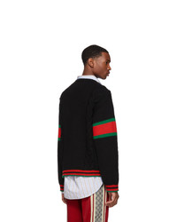 Мужской черный вязаный свитер от Gucci
