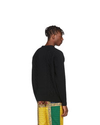 Мужской черный вязаный свитер от Noah NYC