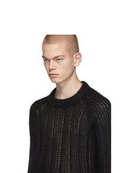 Мужской черный вязаный свитер от Prada
