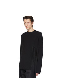 Мужской черный вязаный свитер от Jil Sander