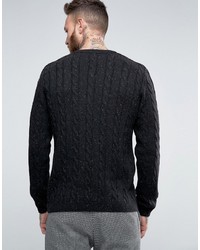 Мужской черный вязаный свитер от Asos