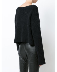 Женский черный вязаный свитер от Amiri