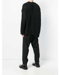 Мужской черный вязаный свитер от Yohji Yamamoto