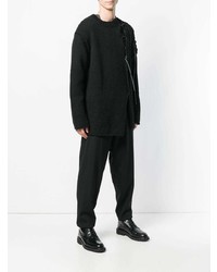 Мужской черный вязаный свитер от Yohji Yamamoto